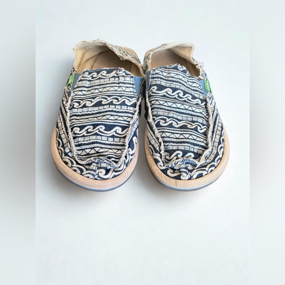 Sanuk Blue Moccasins Casual Slip-On Shoes
